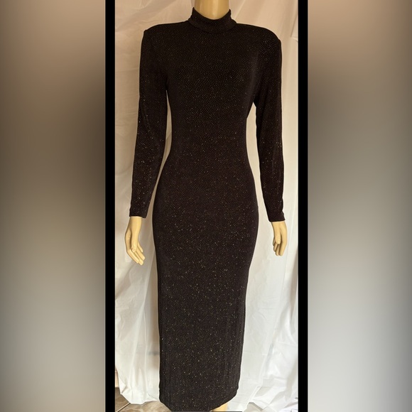 Susan Roselli Black Dress with Gold Accents - Picture 15 of 15